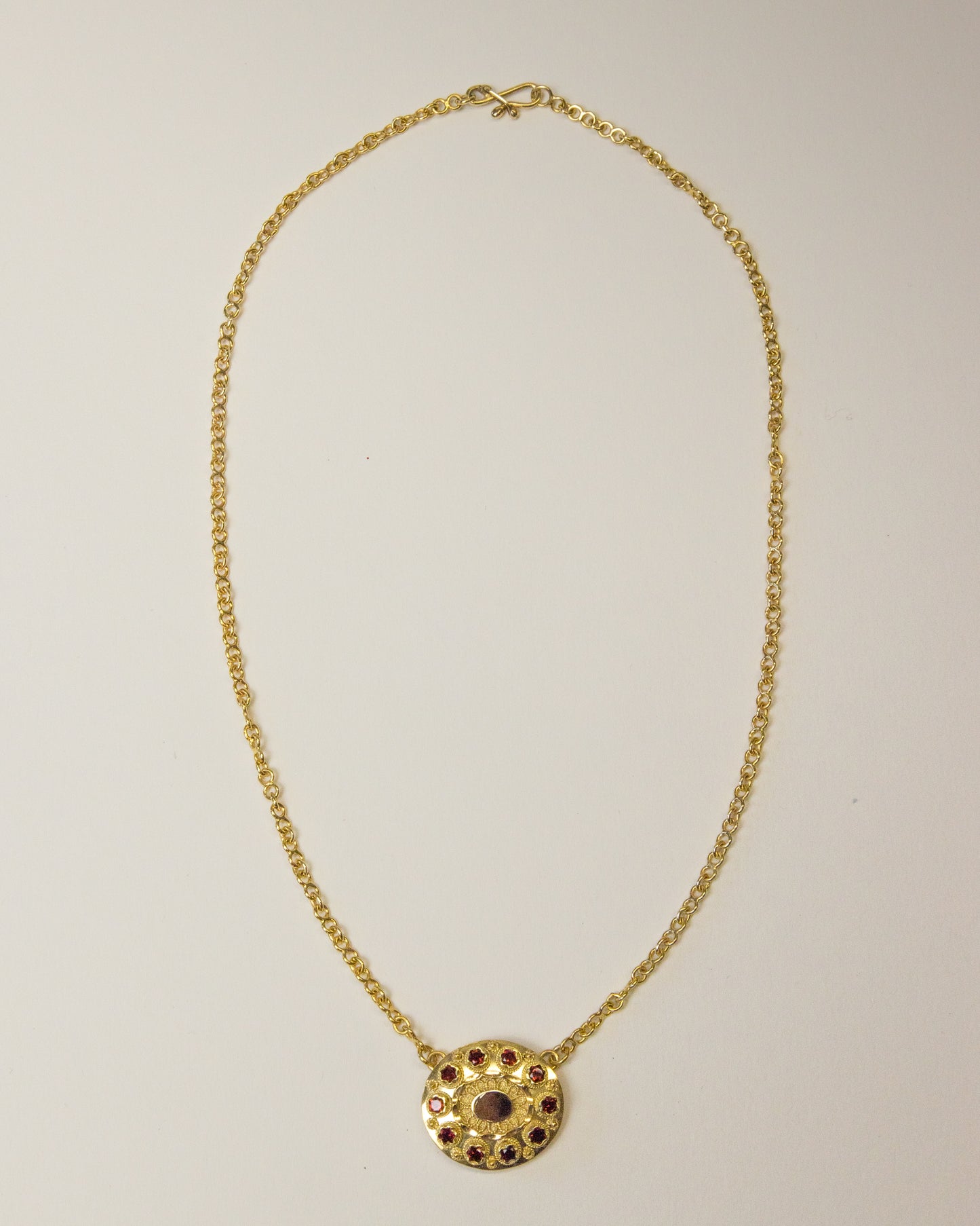 Brautkette mit Granat Edelsteinen
