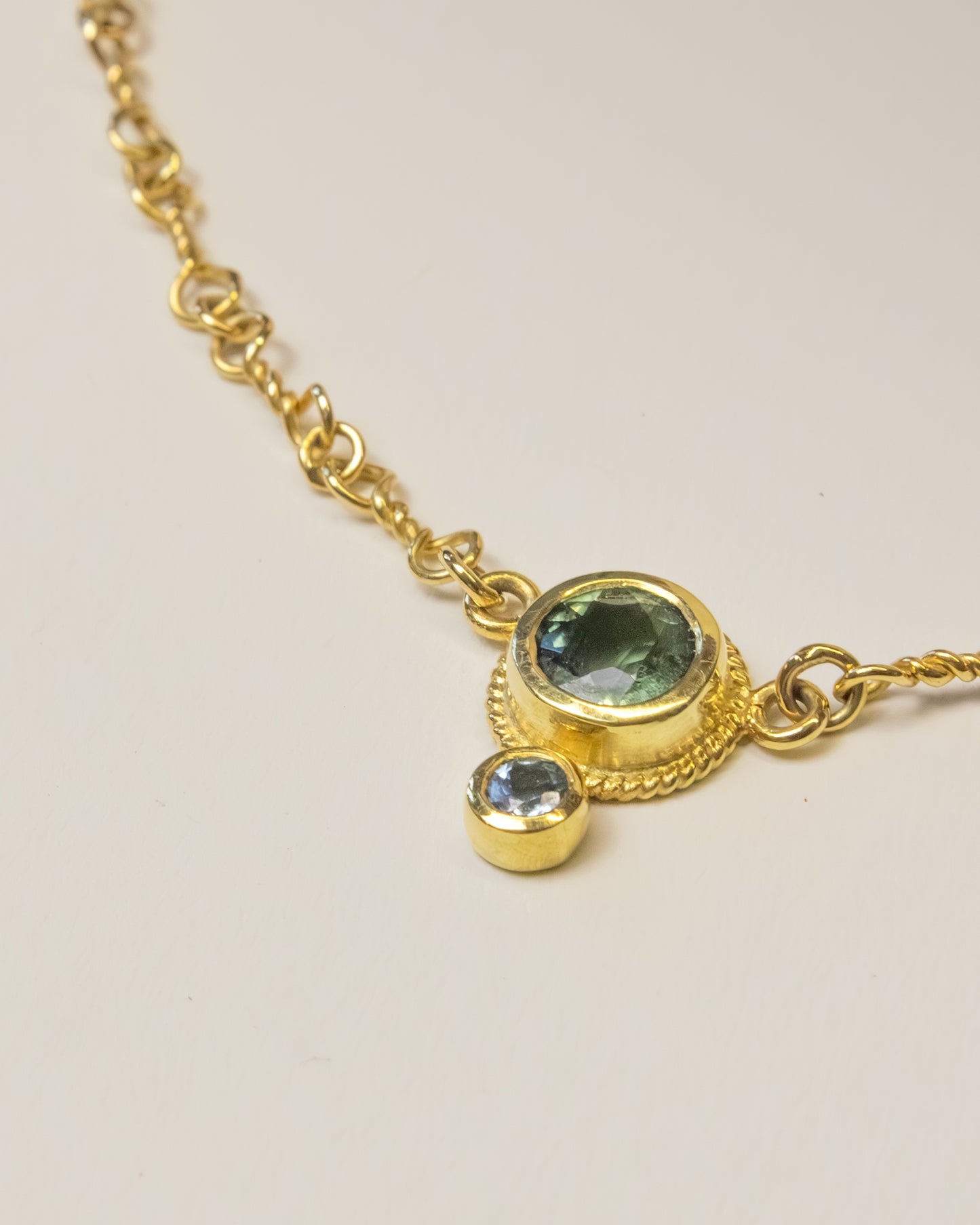 Collier mit Aquamarien